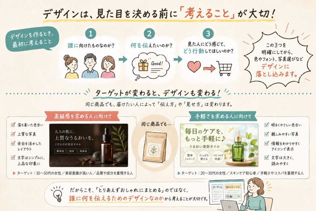 デザインは見た目を決める前に考えることが大切